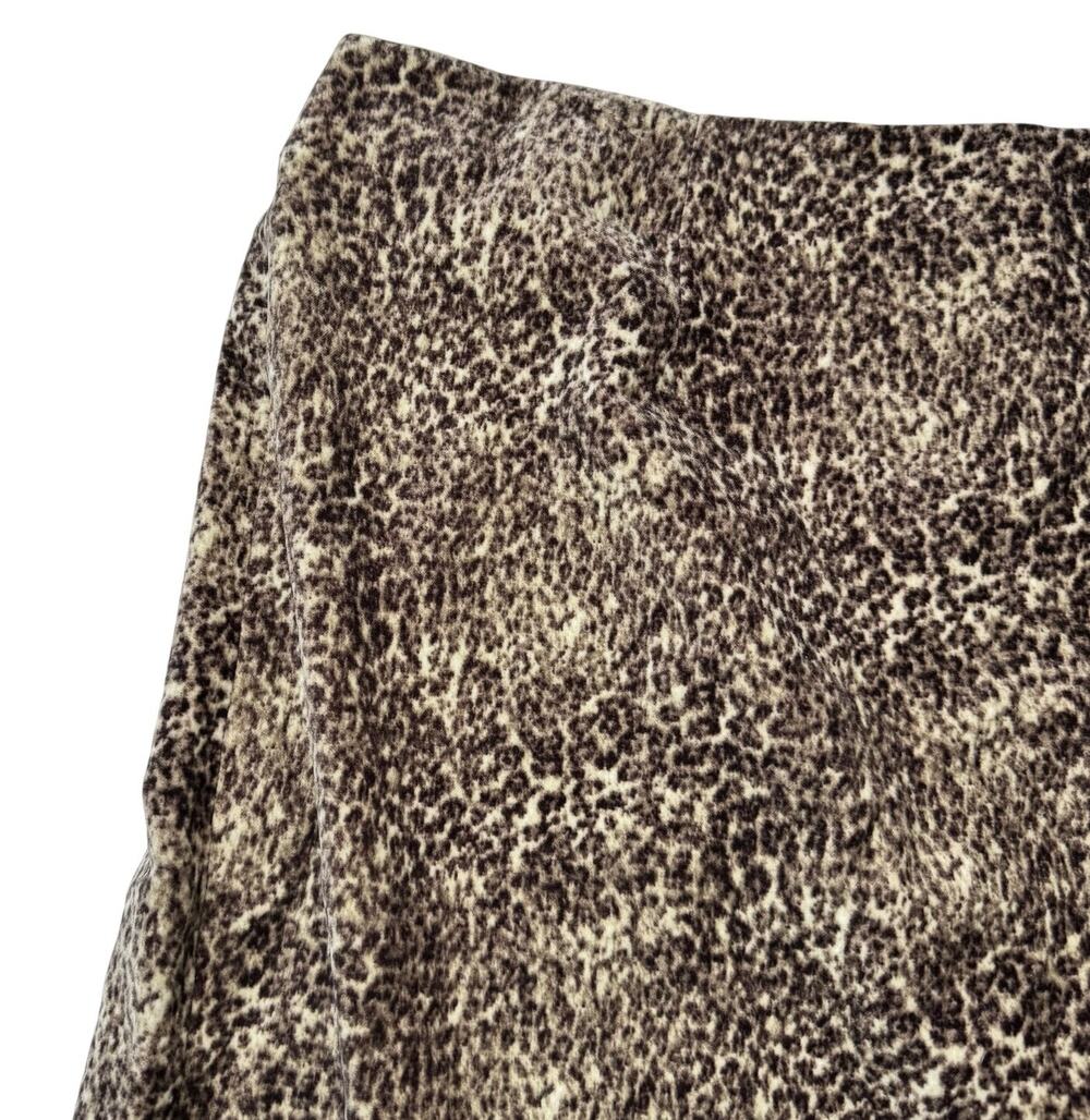 Talbots Leopard Print Skirt plus sz 22W Lined short velvety Y2K style 2011